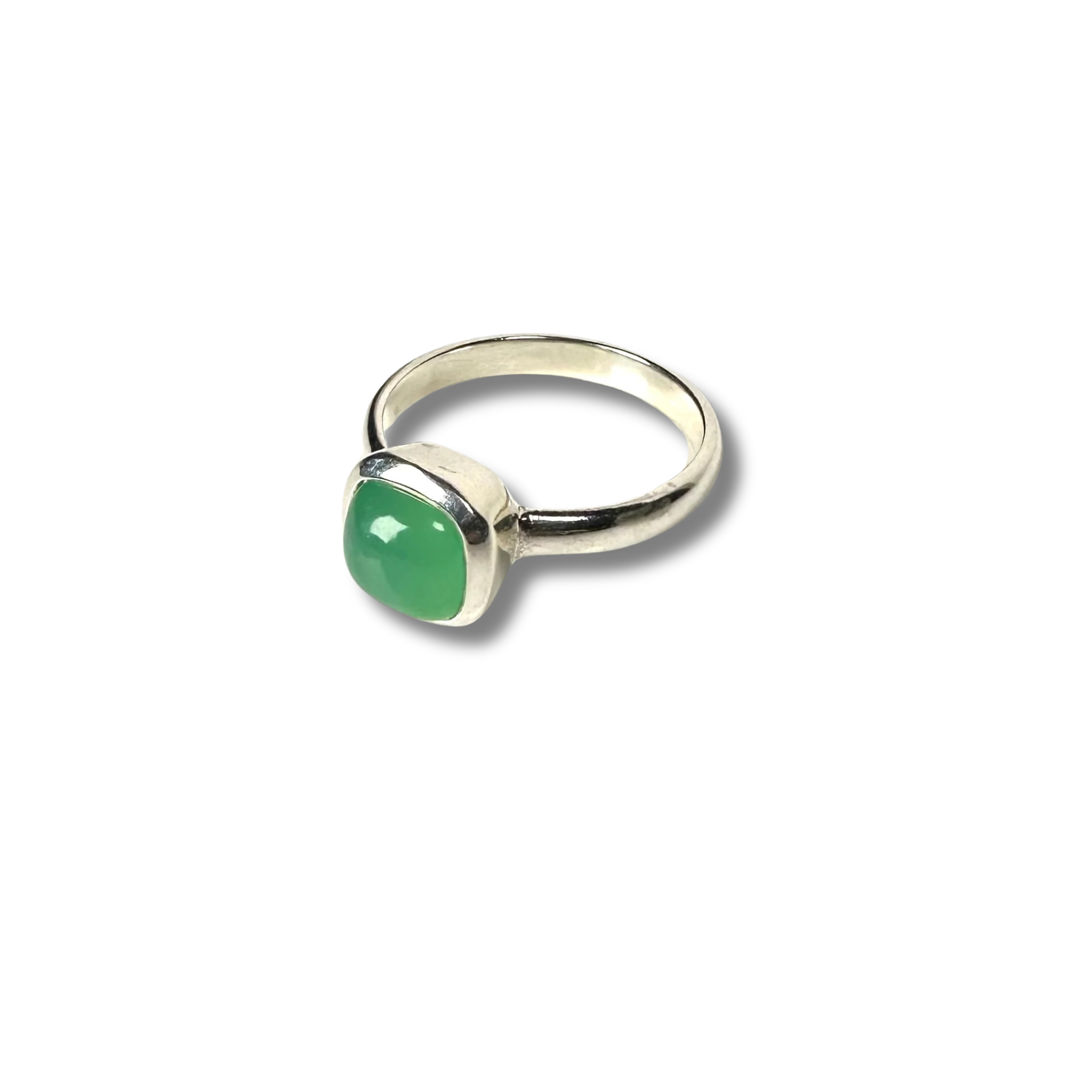 Sterling Silver Ring with Chrysoprase