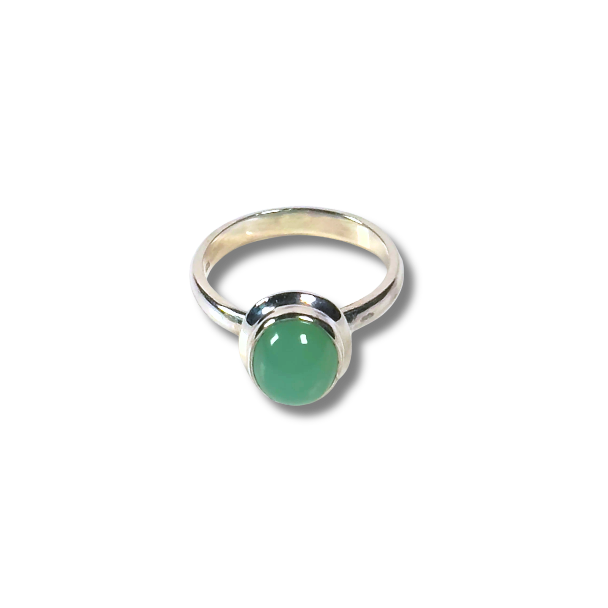 Sterling Silver Ring with Chrysoprase