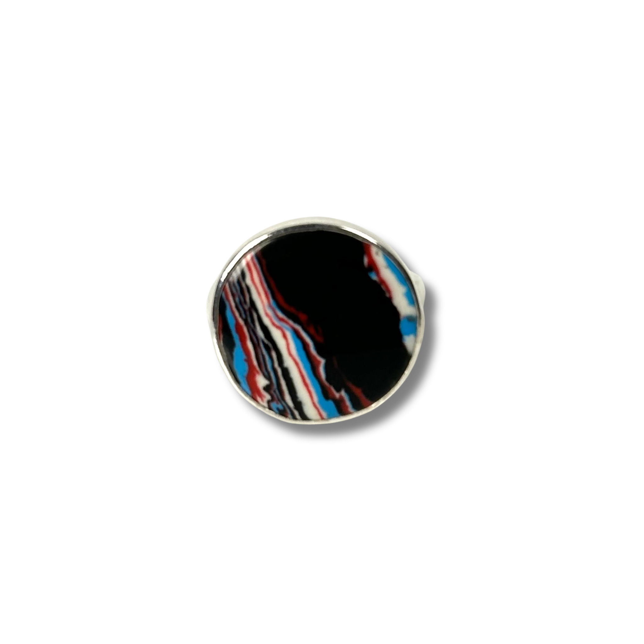Sterling Silver Ring with Fordite