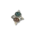 Sterling Silver Ring with Tourmaline Stones