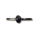 Sterling Silver Rainbow Calsilica Bracelet Cuff