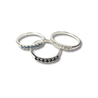 Sterling Silver Stacking Ring with London Blue Topaz
