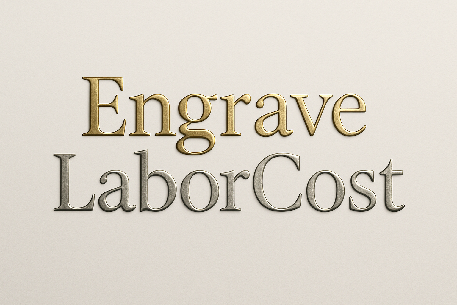 like write Engrave LaborCost 